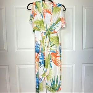 LOVE CULTURE PRINTED TWO PIECE BEACH COVER UP